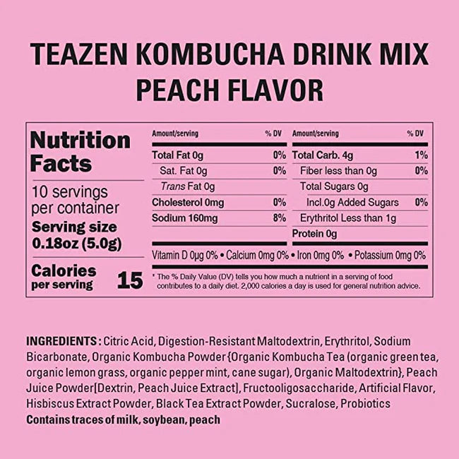 Kombucha Peach Flavour