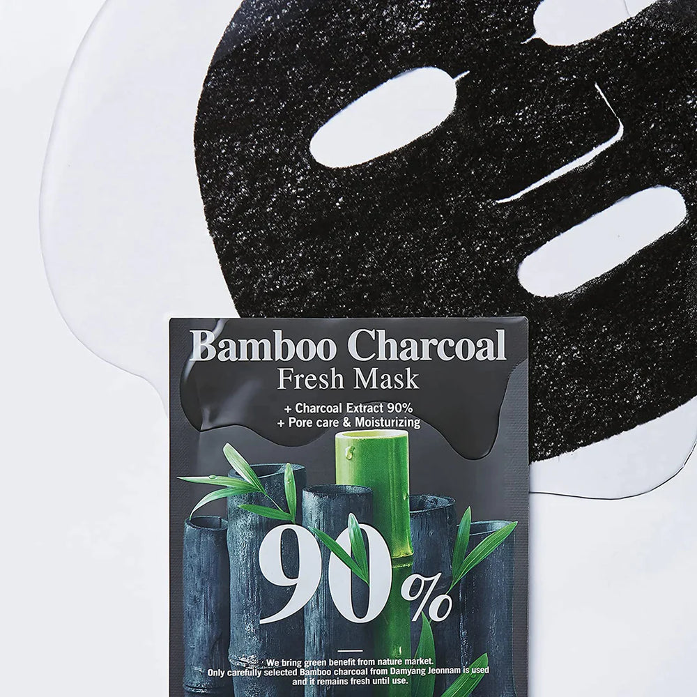 [Bring Green] Bamboo Charcoal 90% Fresh Mask 10 Sheets