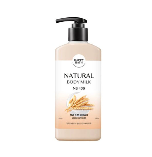 [HAPPY BATH] Natural Body Milk Baby Powder 400ML