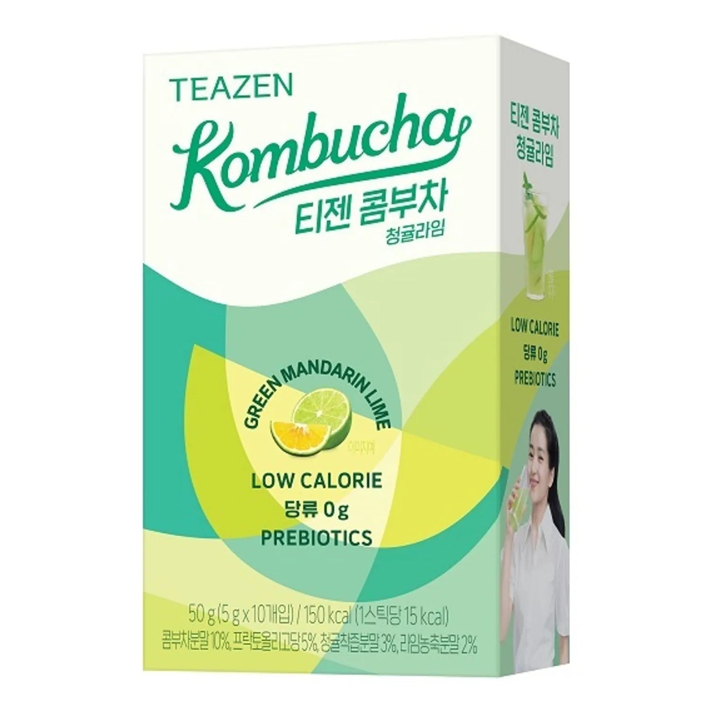 TEAZEN Kombucha Green Mandarin Lime 10pc