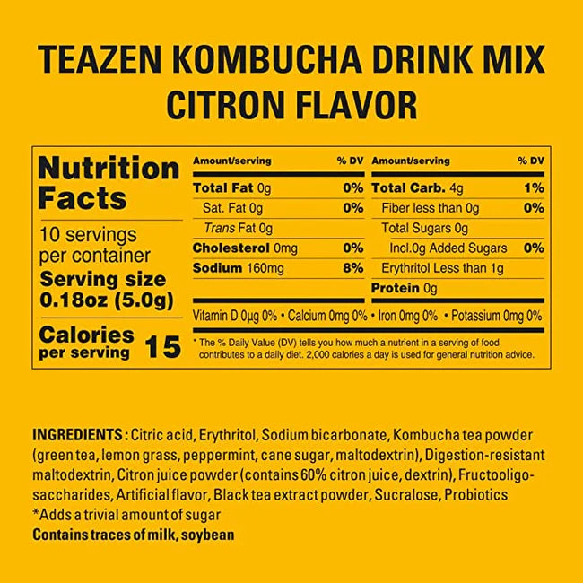 [Teazen] Kombucha Citron Flavour/ Expiry Date Oct-2024