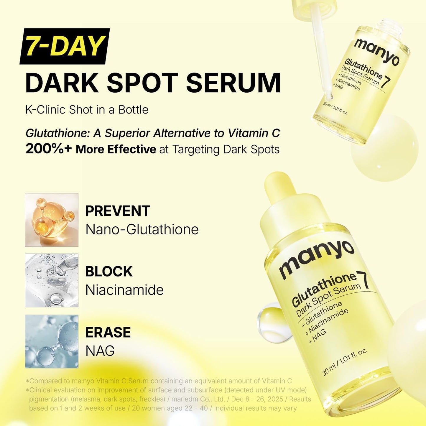 manyo Glutathione 7 Dark Spot Serum 30ml