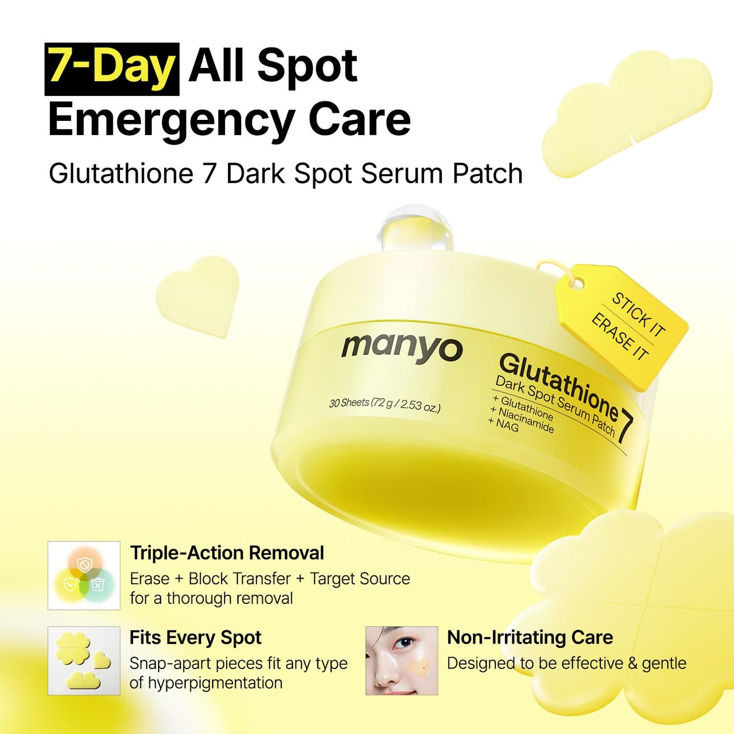 manyo Glutathione 7 Dark Spot Serum Patch (30patch)