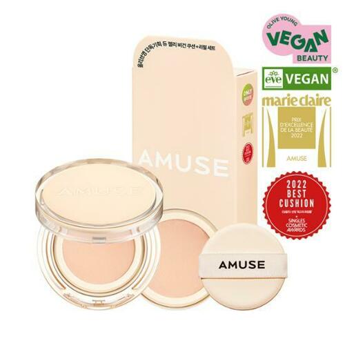 alabuu makeup face makeup Amuse Dew Jelly Vegan Cushion(refill included)